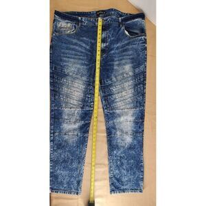Southpole Jeans Men stretch 46 x 33 Blue Baggy  Hip Hop Distress moto‎ acid  Y2K